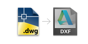 DWG to DXF conversion